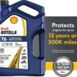 Shell Rotella T6 Full Synthetic 5W-40 Motor Oil, 1 Gallon (3 Pack)