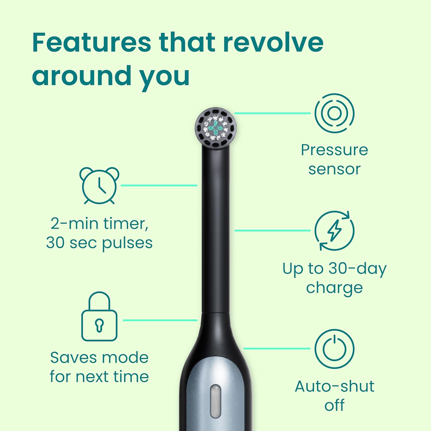 Quip 360 Oscillating Rechargeable Electric Toothbrush with Extra Brush Head - Blue Stone Quip 360 Oscillating Rechargeable Electric Toothbrush with Extra Brush Head - Blue Stone - Image 4