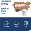 Tork Matic Extra Soft Paper Hand Towel Roll White with Blue Leaf H1, Premium, High Absorbency, 6 Rolls x 300 ft, 290094