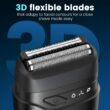 Brightup Compact Travel Shavers for Men, Portable Mini Foil Shaver USB-C Rechargeable Electric Razor