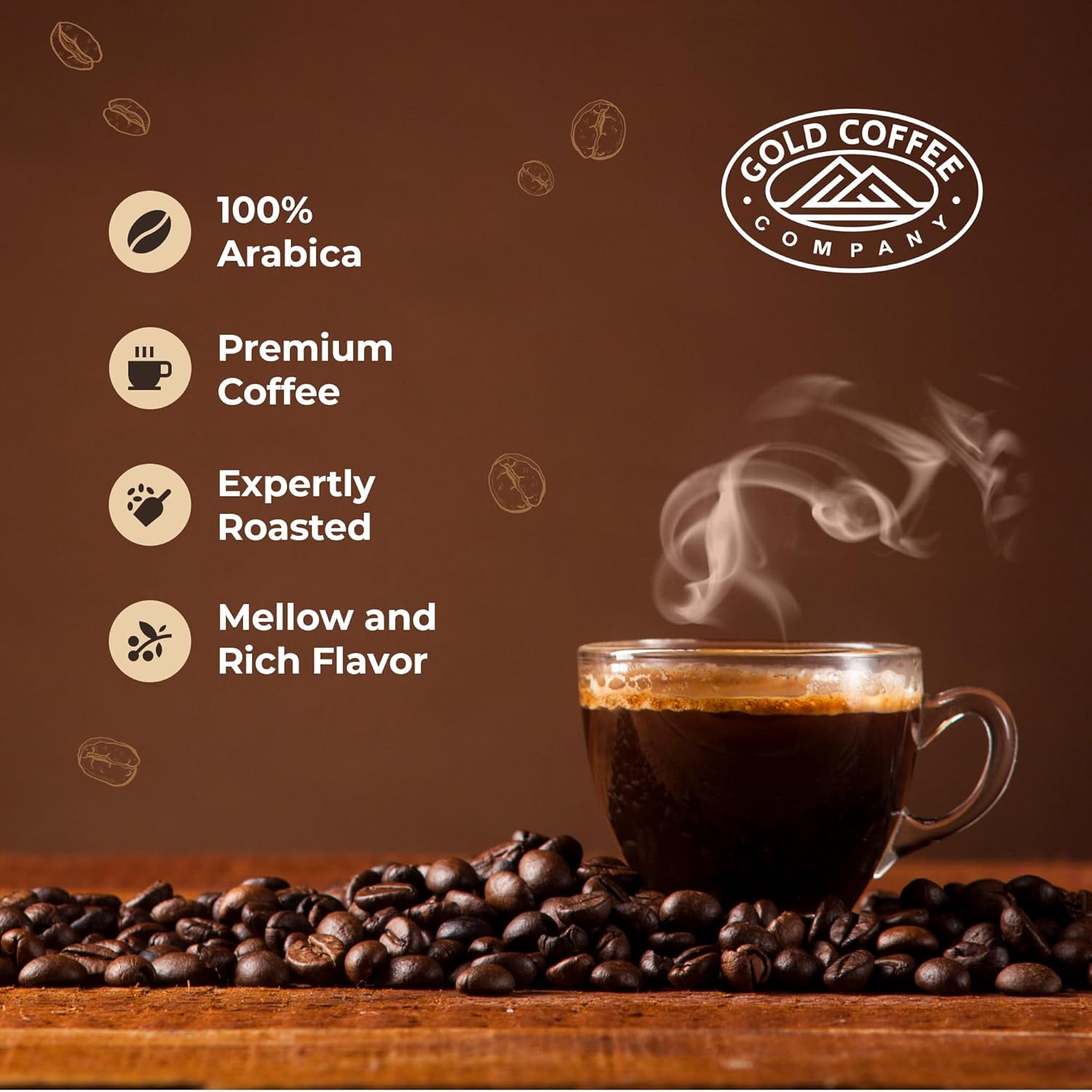 Gold Coffee Company Kanaloa Premium House Blend, Gourmet Medium Roast Whole Bean Coffee, 2 lbs. (Pack of 2) Gold Coffee Company Kanaloa Premium House Blend, Gourmet Medium Roast Whole Bean Coffee, 2 lbs. (Pack of 2) - Image 3