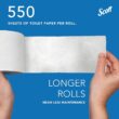 Scott Professional Standard Roll Bulk Toilet Paper (04460), 2-Ply, Elevated Design, White, (80 Rolls of 550 Sheets, 44,000 Sheet Total)