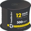 Southwire 500-Feet 12 -AWG Black Solid Copper THHN wire ( By-the-roll )