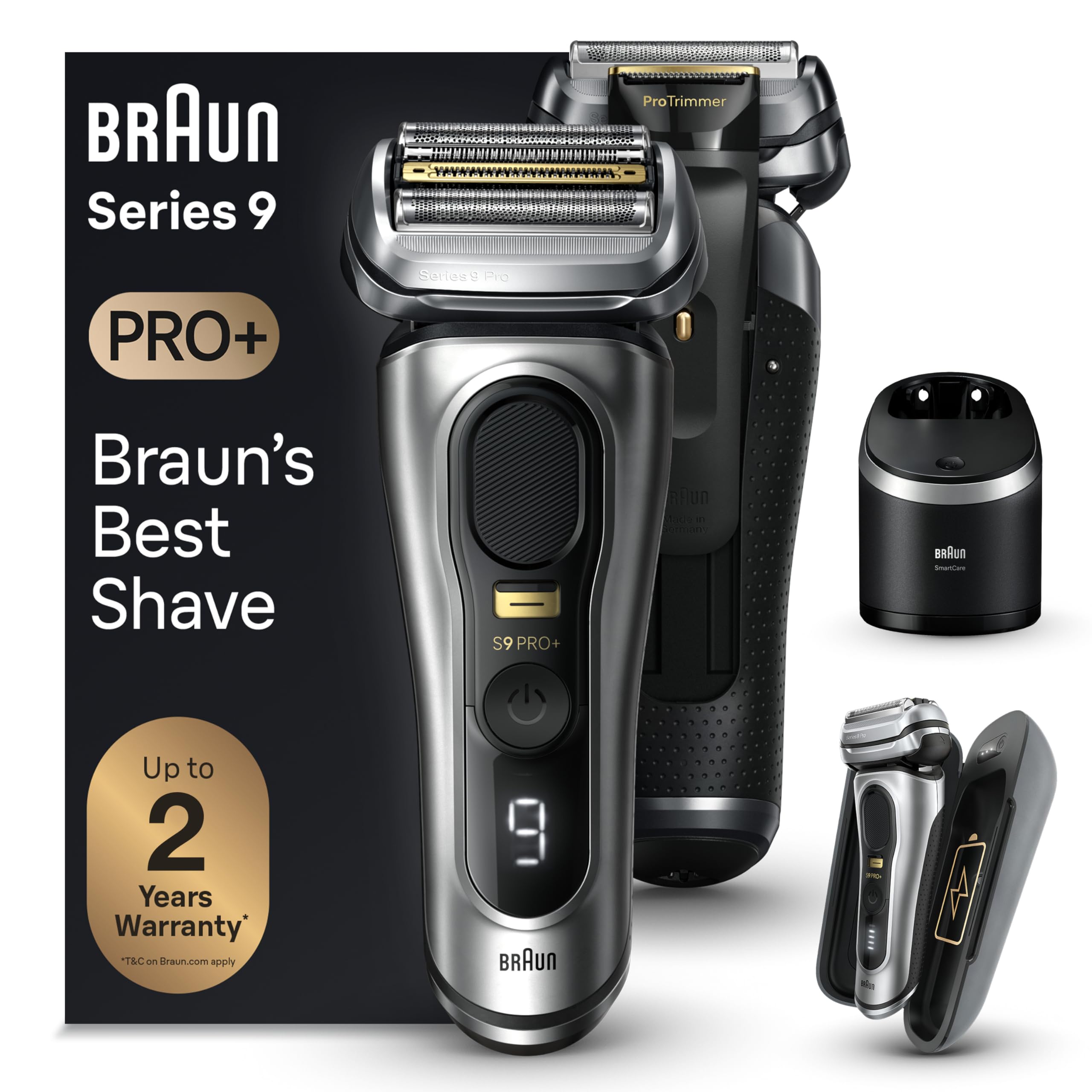 Braun Series 9 PRO+ 9577cc Electric Razor for Men, 5 Pro Shave Elements & Precision Long Hair Trimmer, 6in1 SmartCare Center Braun Series 9 PRO+ 9577cc Electric Razor for Men, 5 Pro Shave Elements & Precision Long Hair Trimmer, 6in1 SmartCare Center