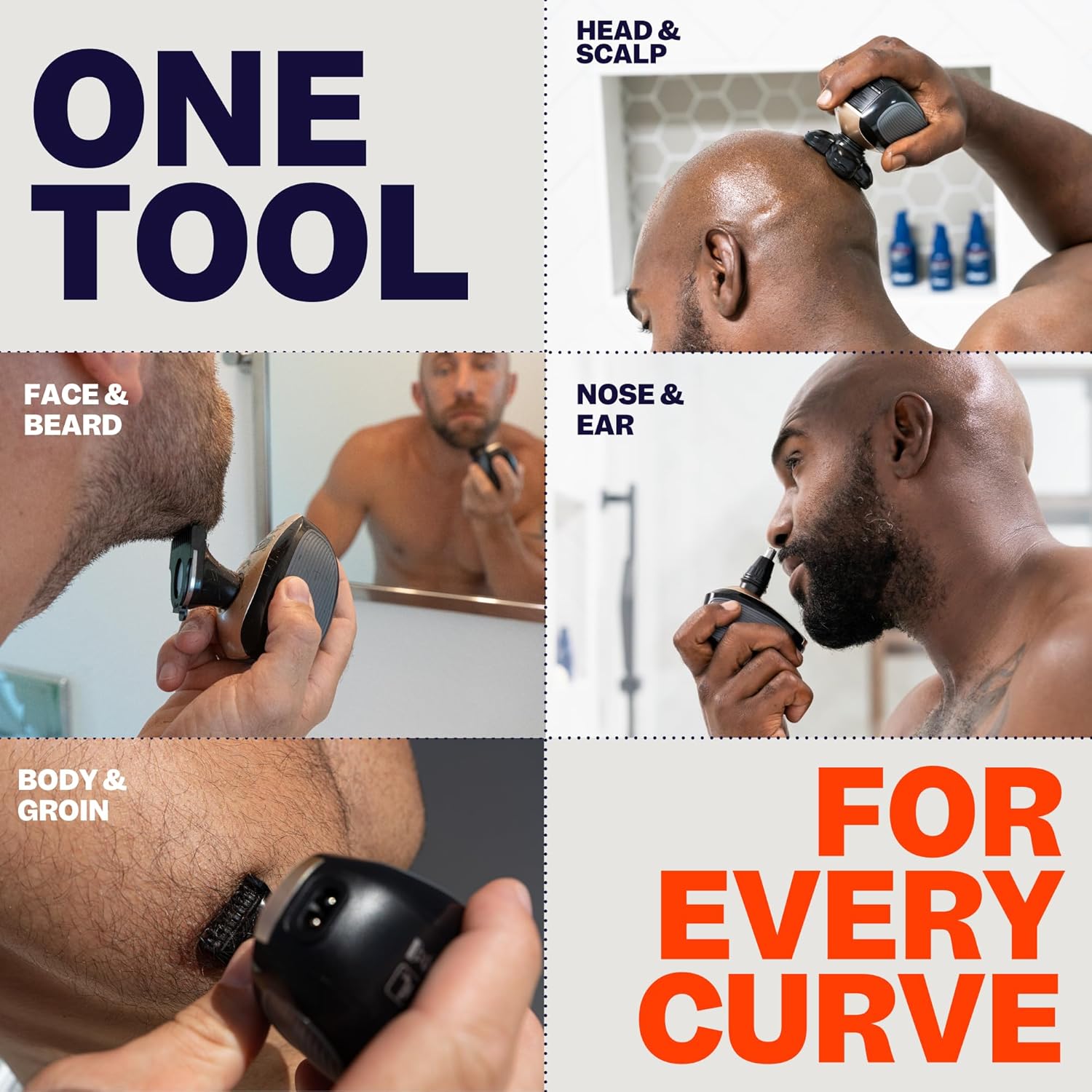 The FlexSeries Electric Head Hair Shaver - Freebird - Ultimate Mens Cordless Rechargeable Wet/Dry Skull & Bald Head Waterproof Razor The FlexSeries Electric Head Hair Shaver - Freebird - Ultimate Mens Cordless Rechargeable Wet/Dry Skull & Bald Head Waterproof Razor - Image 6