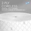 Scott Professional Coreless High-Capacity Jumbo Roll Bulk Toilet Paper (07006), 2-Ply, Elevated Design, White