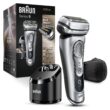 Braun Electric Razor for Men With Precision Beard Trimmer, Rechargeable, Wet & Dry Foil Shaver, Silver, 3 Piece Set