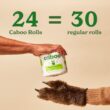 Caboo Tree Free Toilet Paper, Septic Safe Toilet Tissue, Eco Friendly, Pack of 24 Double Rolls, 300 Sheets Per Roll