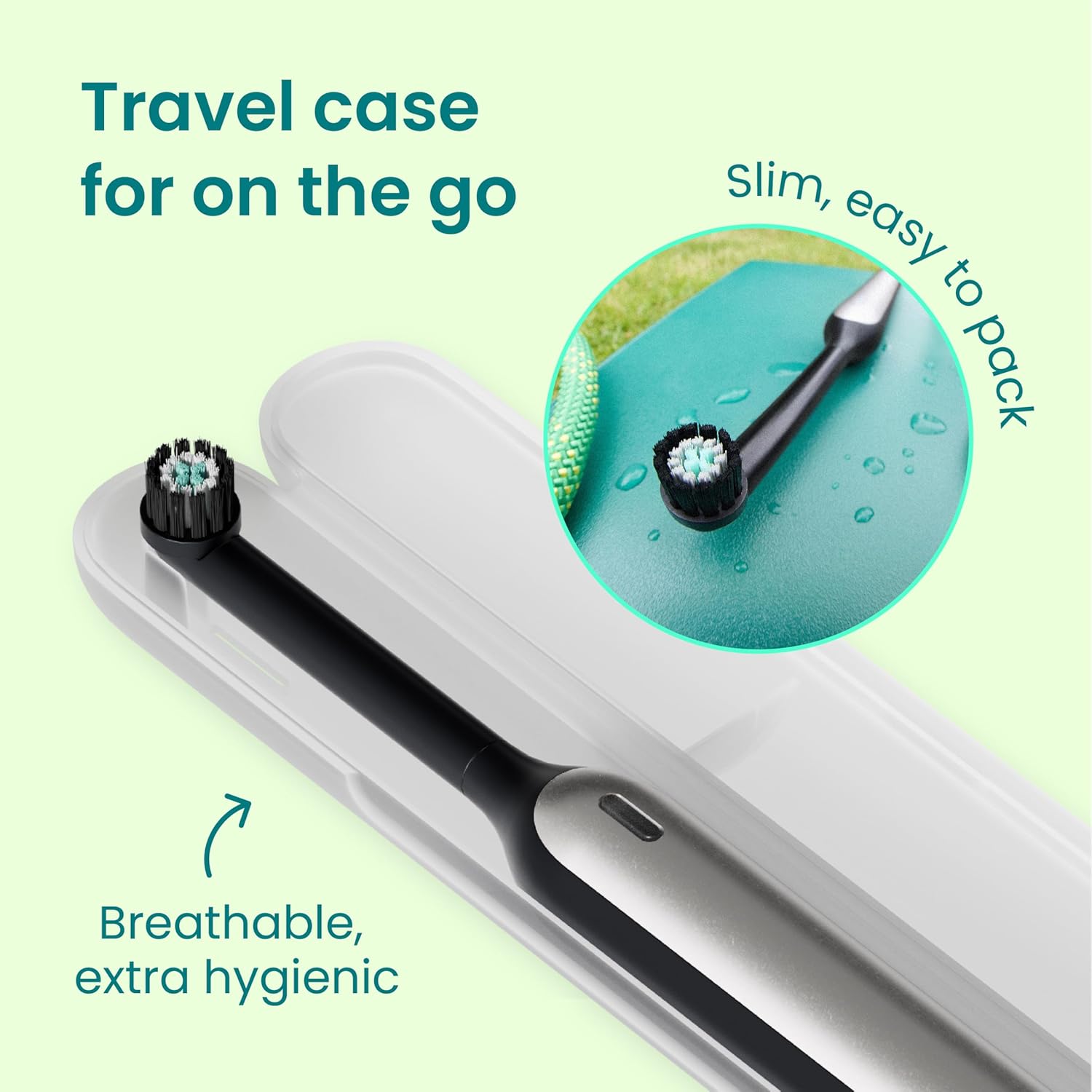 Quip 360 Oscillating Rechargeable Electric Toothbrush with Extra Brush Head - Blue Stone Quip 360 Oscillating Rechargeable Electric Toothbrush with Extra Brush Head - Blue Stone - Image 3