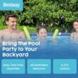 Bestway Steel Pro Round Above Ground Outdoor Backyard Swimming Pool, Size: 15' x 15' x 48"