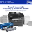 Brother MFC-L2820DW Wireless Compact Monochrome All-in-One Laser Printer with Copy, Scan and Fax, Duplex, Black & White