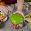 Kuhn Rikon Pull Chop Chopper/Manual Food Processor with Cord Mechanism, Green, 2-Cup