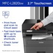 Brother MFC-L2820DW Wireless Compact Monochrome All-in-One Laser Printer with Copy, Scan and Fax, Duplex, Black & White
