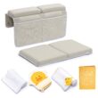 BABY BOOTH Bath Kneeler with Elbow Rest Pad Set, 1.75 inch Thick Kneeling Pad and Elbow Support for Knee Arm Support, Beige
