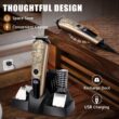 Ufree Gifts for Men, Beard Trimmer with Charging Stand, IPX7 Waterproof Electric Razor Shavers for Men