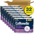 Cottonelle Ultra Comfort Toilet Paper with Cushiony CleaningRipples Texture, 32 Family Mega Rolls