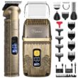 Hatteker Professional Hair Clipper Electric Razor Foil Shavers for Men Body Nose Ear Hair Grooming Kit