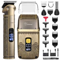 Hatteker Professional Hair Clipper Electric Razor Foil Shavers for Men Body Nose Ear Hair Grooming Kit