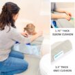 BABY BOOTH Bath Kneeler with Elbow Rest Pad Set, 1.75 inch Thick Kneeling Pad and Elbow Support for Knee Arm Support, Beige