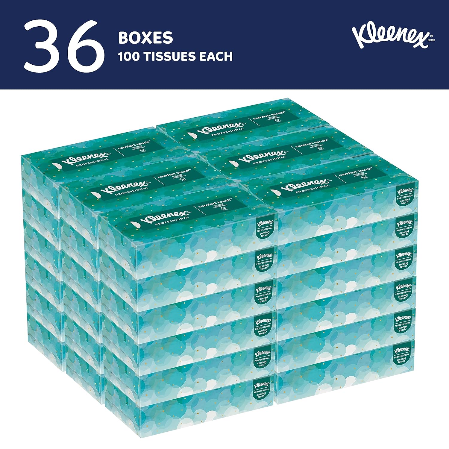 Kleenex Professional Facial Tissue, Bulk (21400), 2-Ply, White, Flat Boxed Format (100 Tissues/Box, 36 Boxes, 3,600 Sheets/Case) Kleenex Professional Facial Tissue, Bulk (21400), 2-Ply, White, Flat Boxed Format (100 Tissues/Box, 36 Boxes, 3,600 Sheets/Case) - Image 11