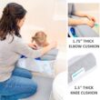 BABY BOOTH Bath Kneeler and Elbow Rest Pad, 1.75 inch Extra Thick Baby Bath Kneeling Pad and Elbow Pad for Bathtub, Grey