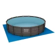 Bestway Power Steel Round Above Ground Outdoor Swimming Pool Set with Filter Pump and Cover, Size: 14' W x 42" H