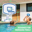 GoSports Splash Hoop Swimming Pool Basketball Game, White