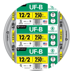Southwire 250-Feet 12 / 2 Solid UF-B Wire W/G ( By-the-roll )