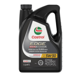 Castrol EDGE High Mileage 5W-30 Advanced Full Synthetic Motor Oil, 5 Quarts