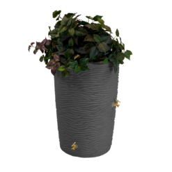 Good Ideas 50-Gallons Dark Granite Plastic Rain Barrel Spigot