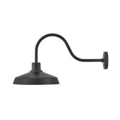 Hinkley Forge 1 -Light 17.5-in H Satin Black Hardwired Dark Sky Outdoor Wall Light