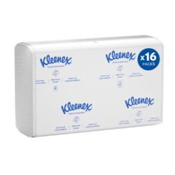 Kleenex C-Fold Paper Towels, Bulk (01500), Absorbent, White (150 Sheets/Pack, 16 Packs/Case, 2,400 Sheet Total)