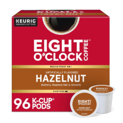 Eight O'Clock Coffee Hazelnut Keurig Single-Serve K-Cup Pods, Medium Roast Coffee, 96 Count