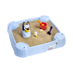 Little Tikes Bluey Beach Day Sandbox with 6 Accessories, Outdoor Sand Play for Kids Ages 1-6