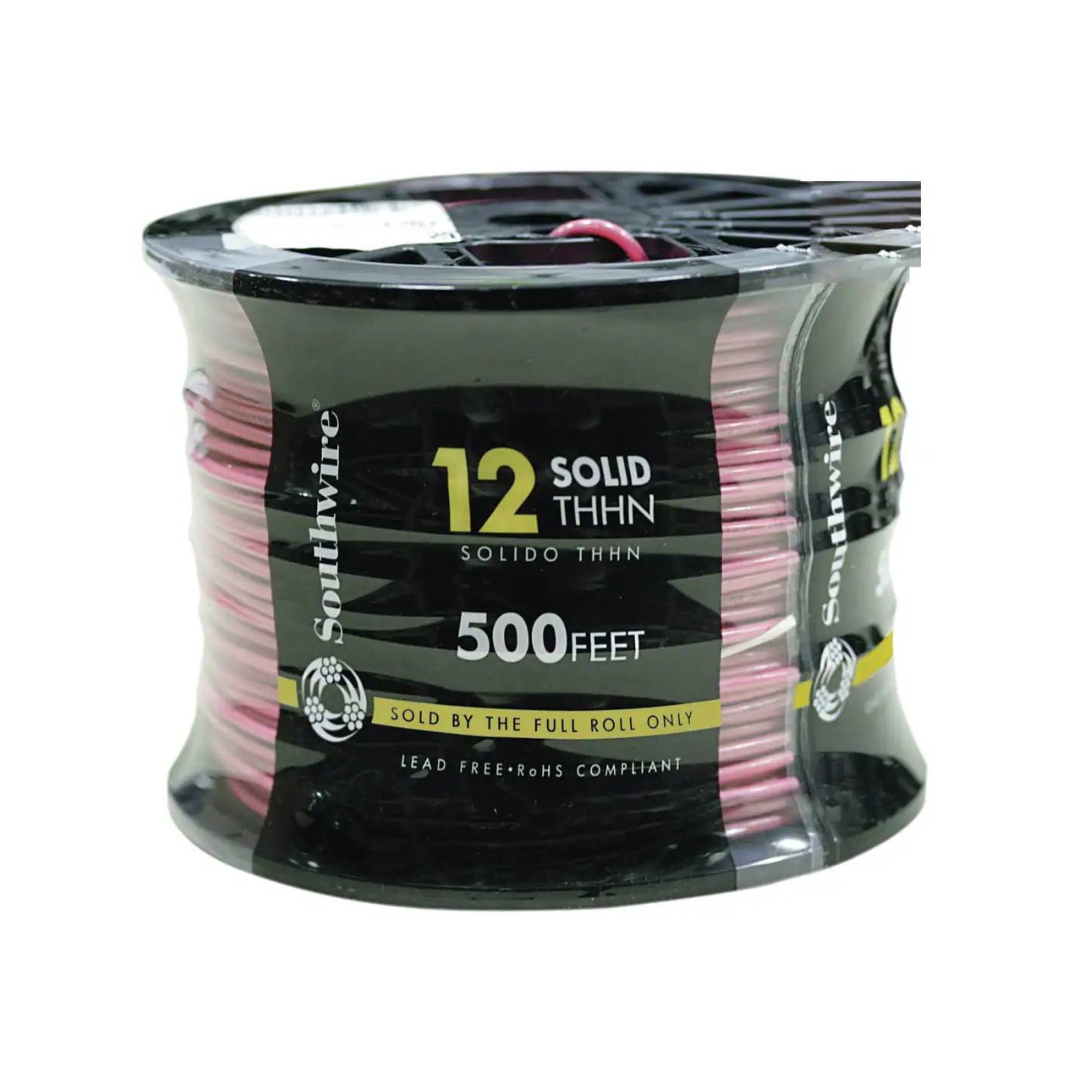 Southwire 500-Feet 12 -AWG Red Solid Copper THHN wire ( By-the-roll ) Southwire 500-Feet 12 -AWG Red Solid Copper THHN wire ( By-the-roll )
