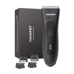 MANSPOT Manscape Groin & Body Hair Trimmer for Men, Electric Ball Trimmer Pubic Trimmer Shaver, Black