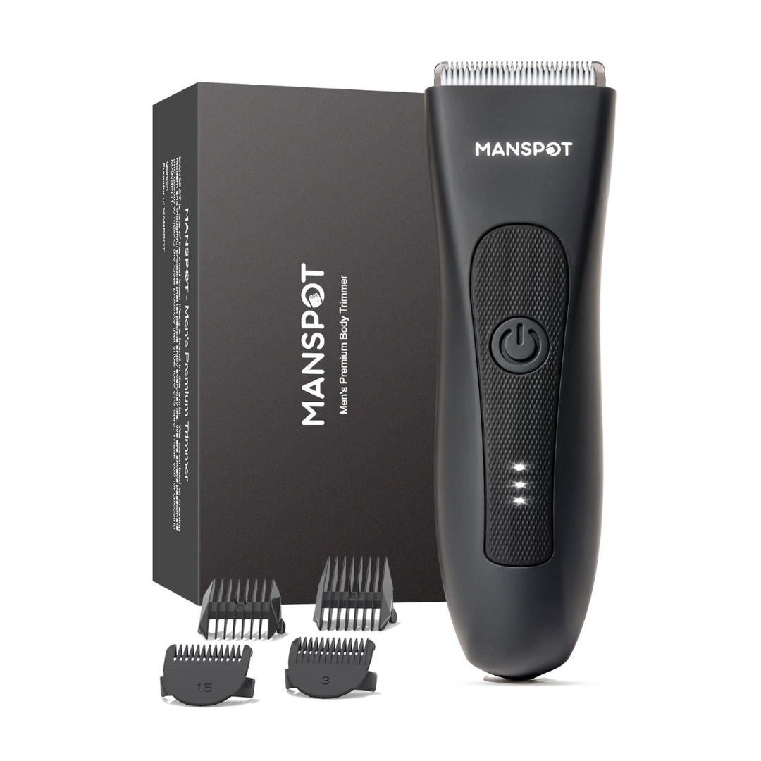 MANSPOT Manscape Groin & Body Hair Trimmer for Men, Electric Ball Trimmer Pubic Trimmer Shaver, Black MANSPOT Manscape Groin & Body Hair Trimmer for Men, Electric Ball Trimmer Pubic Trimmer Shaver, Black