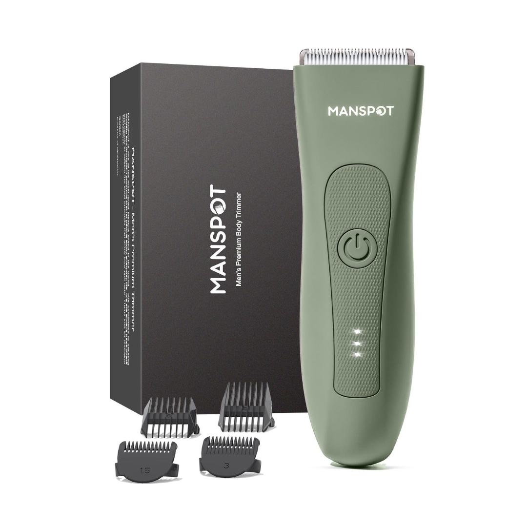 MANSPOT Manscape Pubic Hair Trimmer for Men and Women, Electric Ball Trimmer Pubic Trimmer Shaver, Green MANSPOT Manscape Pubic Hair Trimmer for Men and Women, Electric Ball Trimmer Pubic Trimmer Shaver, Green