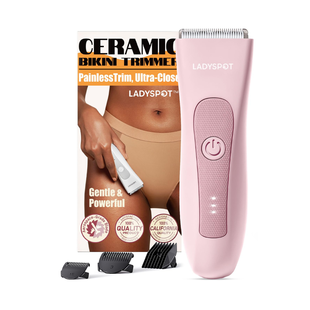 LADYSPOT Electric Shaver for Women, Women Shaving & Grooming Sets, with 3 Guard and Replaceable Ceramic Blade Heads LADYSPOT Electric Shaver for Women, Women Shaving & Grooming Sets, with 3 Guard and Replaceable Ceramic Blade Heads