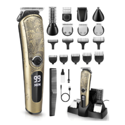 Ufree Gifts for Men, Beard Trimmer with Charging Stand, IPX7 Waterproof Electric Razor Shavers for Men