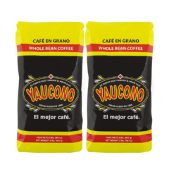 Yaucono Whole Bean Coffee, Arabica Medium Roast, Bagged, 2 Pound (Pack of 2)