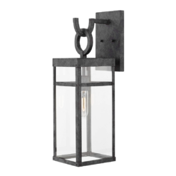 Hinkley Porter 1 -Light 22-in H Antique Black Hardwired Outdoor Wall Light