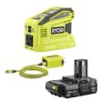 RYOBI 150-Watt Push Button Start Power Source and Charger for ONE+ 18-Volt Battery Generator with 2.0 Ah Battery RYi150C