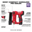 Milwaukee M12 12-Volt 23-Gauge Lithium-Ion Cordless Pin Nailer Kit with 1.5 Ah Battery, Charger and Tool Bag 2540-21