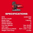 Milwaukee M12 12V Fuel Lithium-Ion Cordless Jig Saw (Tool-Only) 2545-20