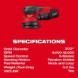 Milwaukee M18 18V Lithium-Ion Brushless Cordless FUEL 5 in. Random Orbit Sander (Tool-Only) 2837-20