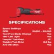 Milwaukee M12 FUEL 12V Lithium-Ion Cordless Oscillating Multi-Tool (Tool-Only) 2526-20
