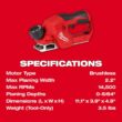 Milwaukee M12 12V Lithium-Ion Brushless Cordless 2 in. Planer (Tool-Only) 2524-20
