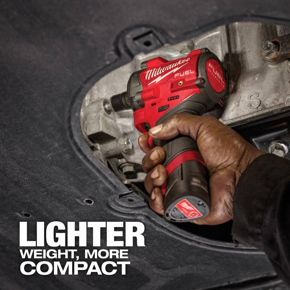 Milwaukee M12 FUEL 12V Li-Ion Brushless Cordless Stubby 3/8 in. Impact Wrench Kit w/(1) 5.0 Ah High Output Battery 2562-21 Milwaukee M12 FUEL 12V Li-Ion Brushless Cordless Stubby 3/8 in. Impact Wrench Kit w/(1) 5.0 Ah High Output Battery 2562-21