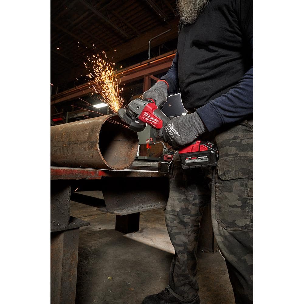 Milwaukee M18 FUEL 18V Lithium-Ion Brushless Cordless 4-1/2 in./5 in. Grinder w/Paddle Switch (Tool-Only) 2880-20 Milwaukee M18 FUEL 18V Lithium-Ion Brushless Cordless 4-1/2 in./5 in. Grinder w/Paddle Switch (Tool-Only) 2880-20